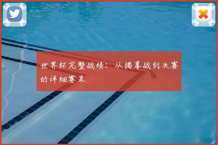 世界杯完整战绩：从揭幕战到决赛的详细赛果