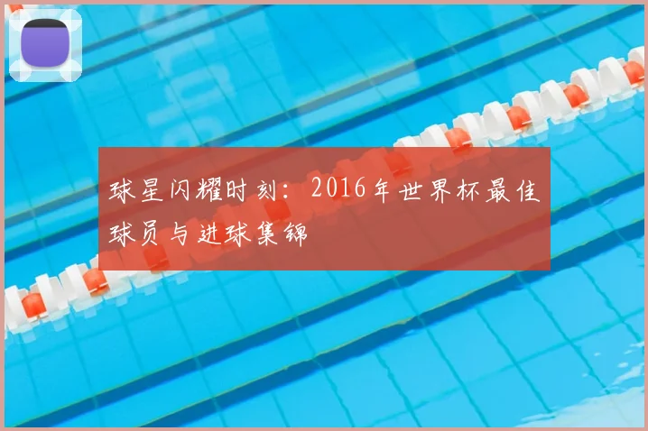 球星闪耀时刻：2016年世界杯最佳球员与进球集锦